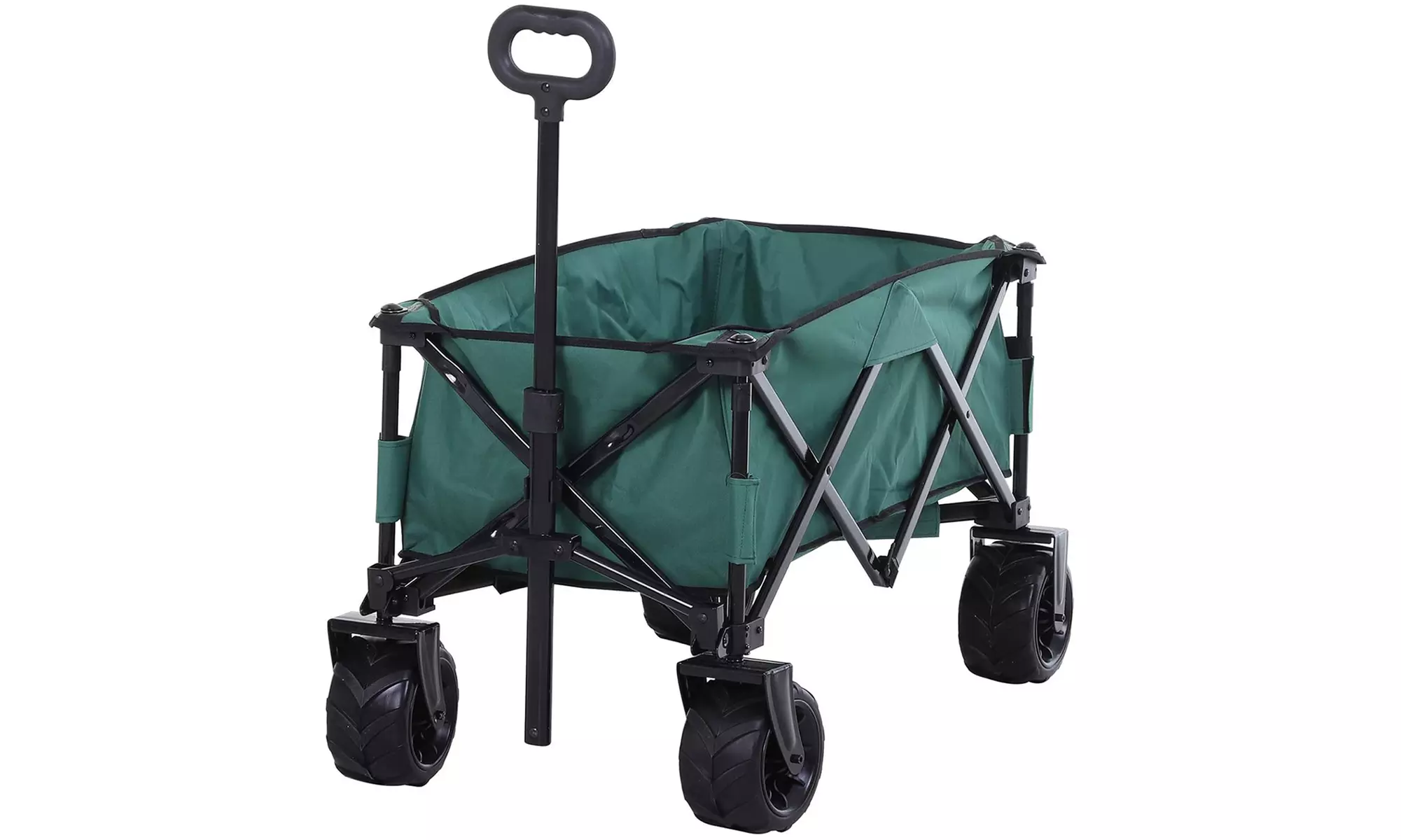 Outsunny Outdoor Folding Garden Trolley on Wheels