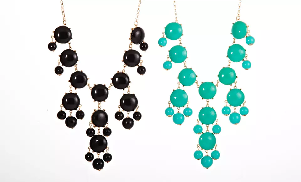 $12.99 for a t+j Designs Bubble Dots Bib Necklace ($88 List Price). 4 Colors Available. Free Returns. - Primary Image