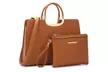 DS COLLECTION Grace Fashion Briefcase Satchel with Matching Pouch - Second Medium