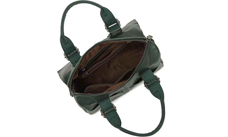 Image 31: Premium Leather Crossbody Bag With Large Capacity