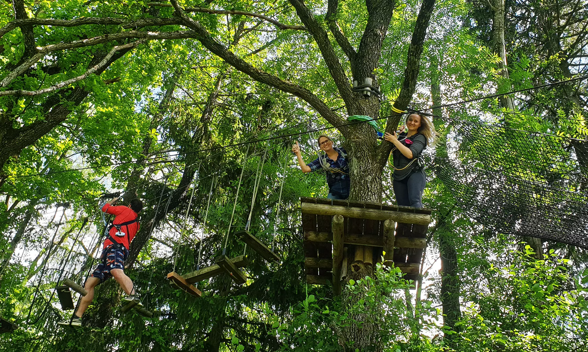 Adrenalin pur im Hochseilgarten: 3 Stunden Abenteuer für 2 oder 4 Personen im Münchner Umland (bis 38% sparen) - Primary Image