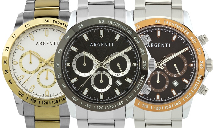 argenti carmichael men's chronograph watch