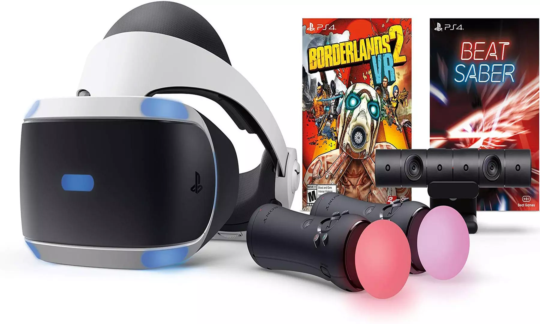 Sony PlayStation VR Headset with Borderlands 2 and Beat Saber Bundle - Primary Image