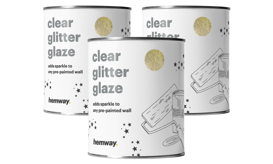 Image 8: Hemway Clear Glitter Paint Glaze