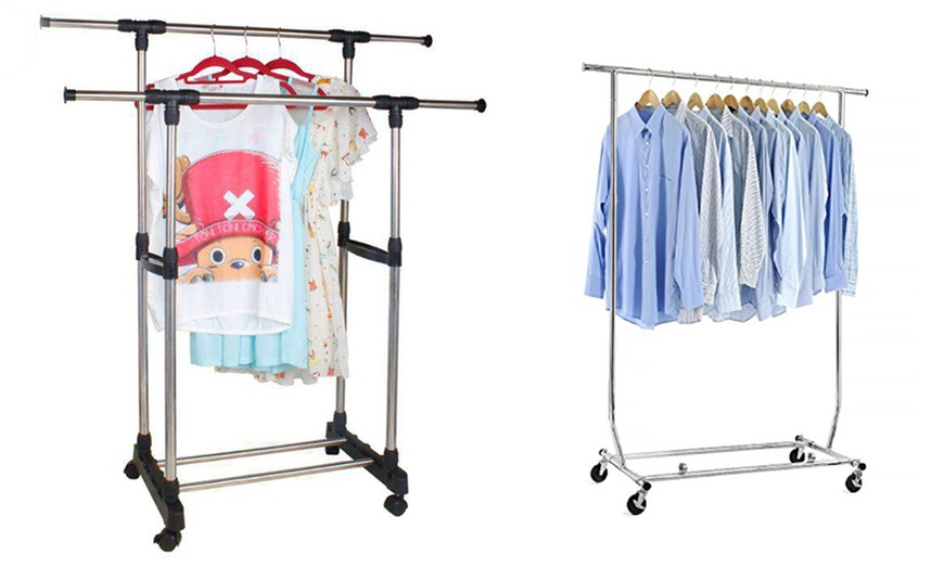 Image 1: Clothes Hangers and Drying Racks