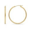 Image 7: Sevil Yellow Gold Plated Sterling Silver 2mm Hoop Earrings