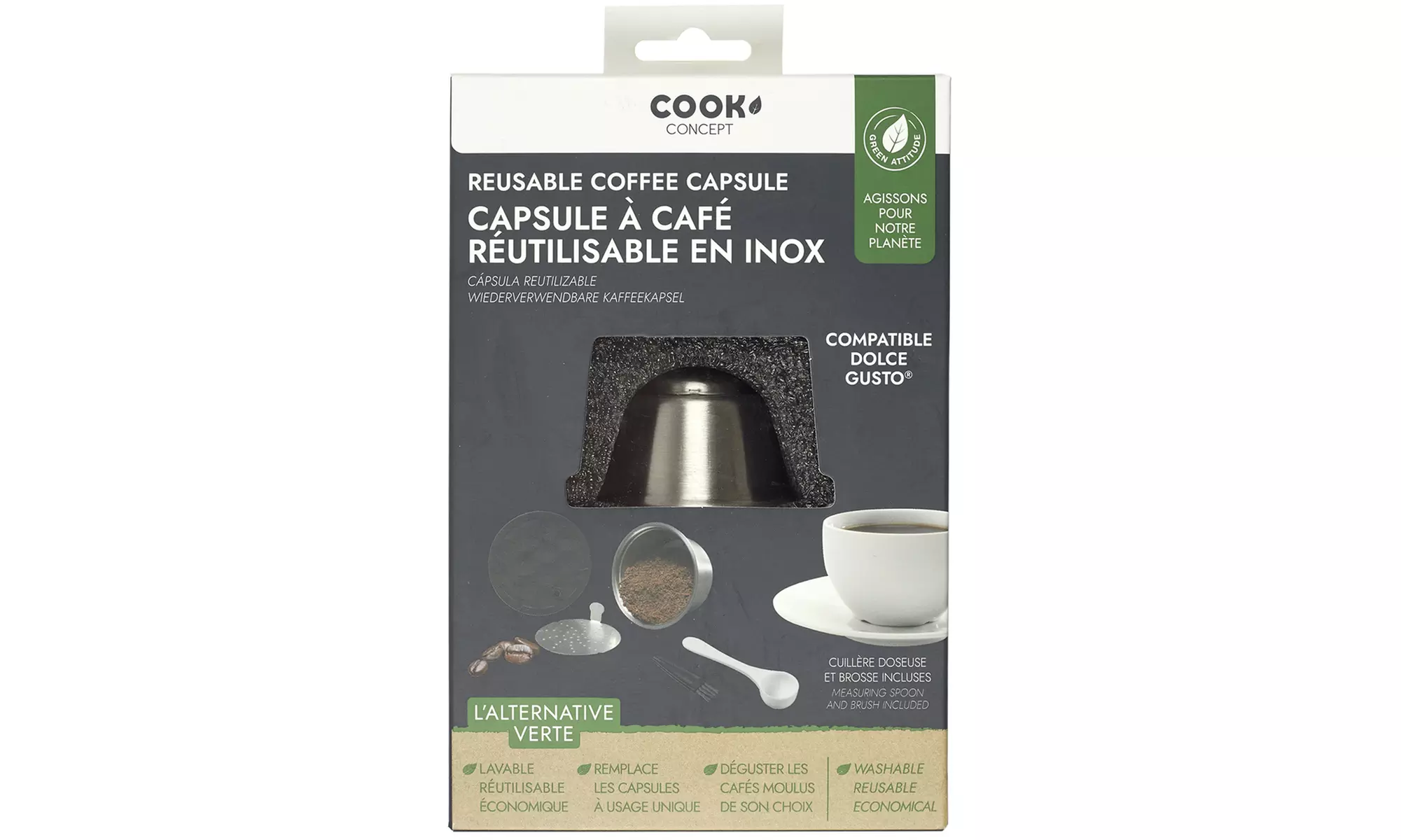 Capsule à café réutilisable en acier inoxydable, compatible Dolce Gusto, livraison offerte - Image 3