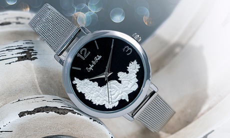 Orologio floreale 3D Sophie & Freda Lexington da donna, disponibile in vari colori