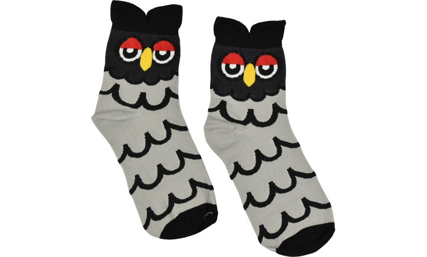 Image 5: Five-Pack of Women's Owl Socks