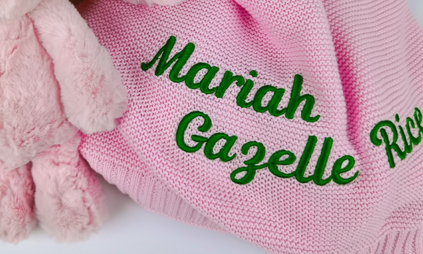 Image 7: Wrap Your Baby in Love - Custom Embroidered Baby Nap Blankets (Up to 85% Off)
