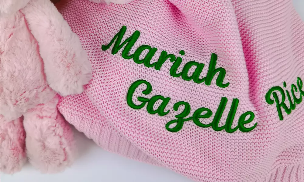Wrap Your Baby in Love - Custom Embroidered Baby Nap Blankets (Up to 85% Off)