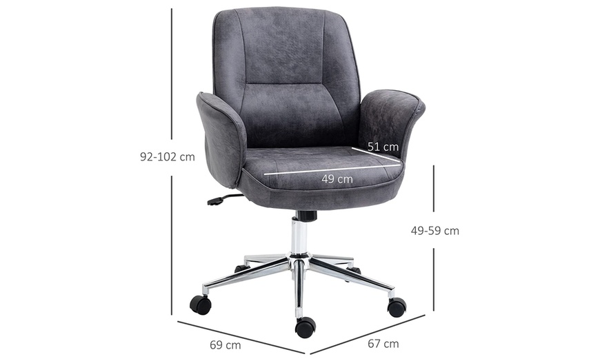 Image 11: Vinsetto Mid-Back Office Chair