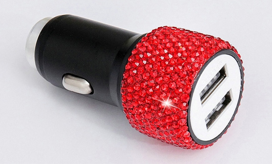 Image 13: Diamond Car Charger with Three-in-One Charging Cable