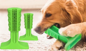 Dog Rubber Toy Stick Toothbrush