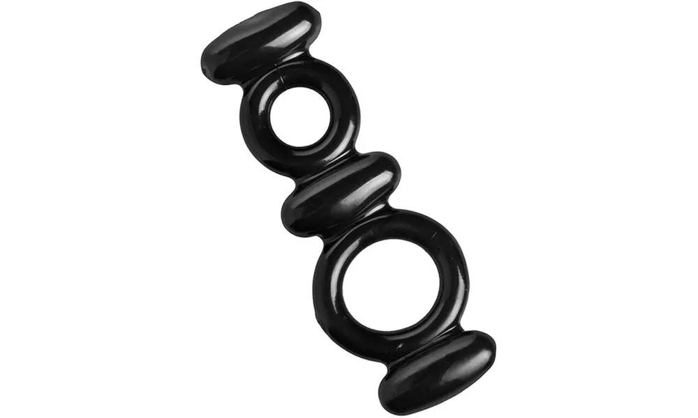 XR Brands Stretch-to-Fit Dual Ball and C-Ring - Primary Image