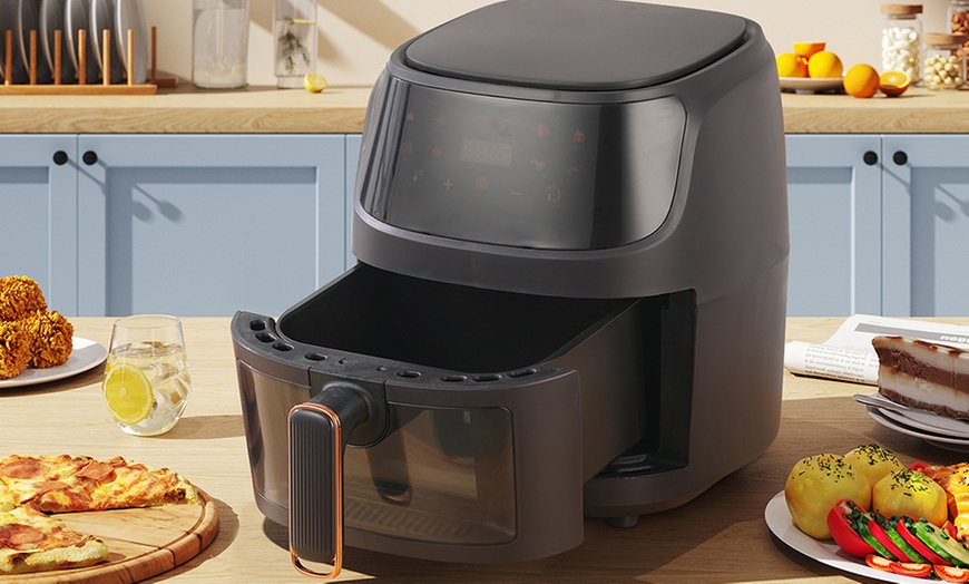 Image 2: Digital 5L Air Fryer with Visible Window