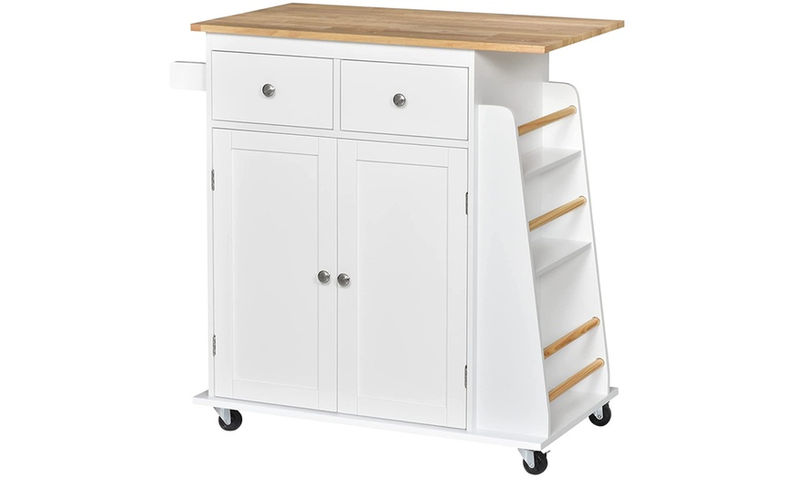 Image 11: HomCom Kitchen Trolley Cart