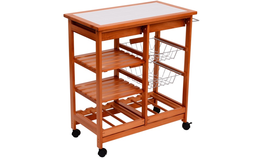 Image 15: HomCom Kitchen Trolley Cart