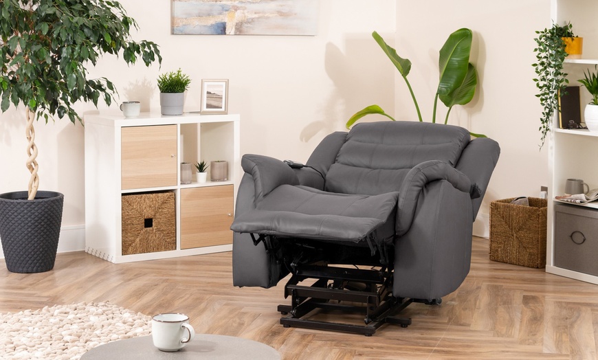 Image 9: Carmona Lift-Assist Electric Riser Recliner with Massage and Heat