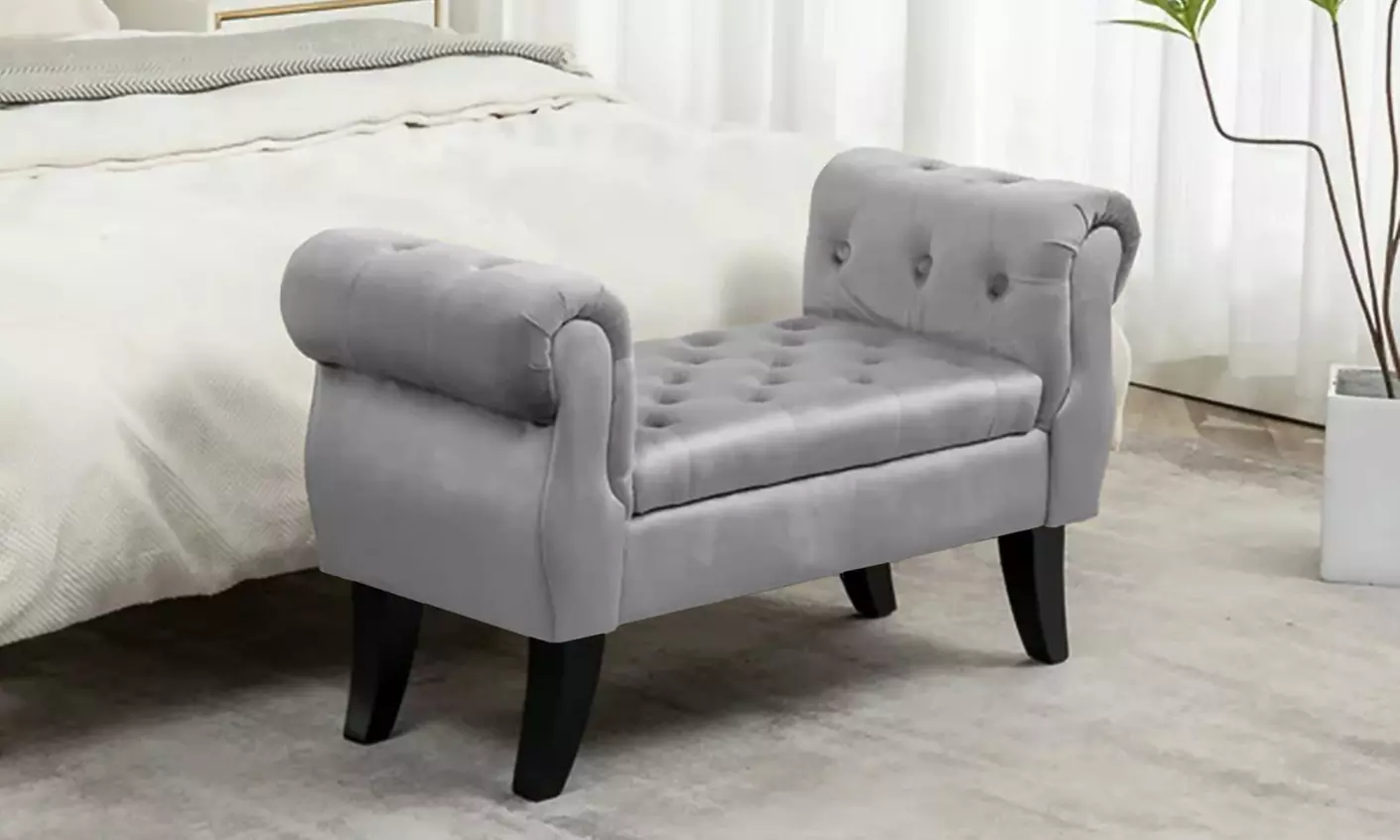 Cassapanca contenitore in velluto Lucrezia