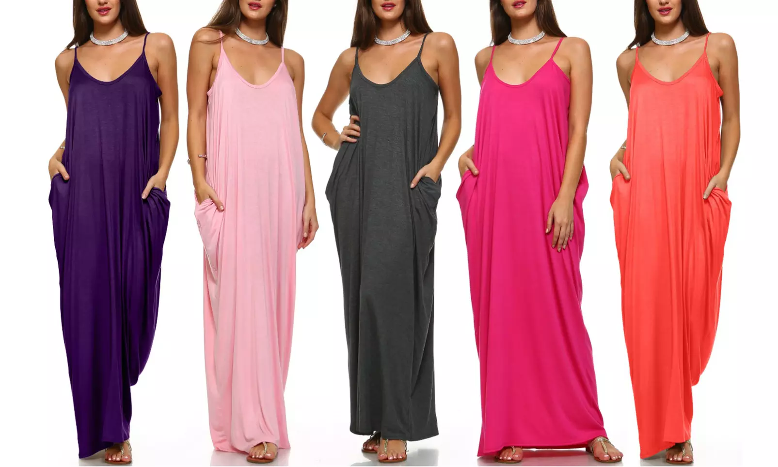 Isaac Liev Women's Casual Oversized Maxi Dress. Plus Sizes Available. - Primary Image