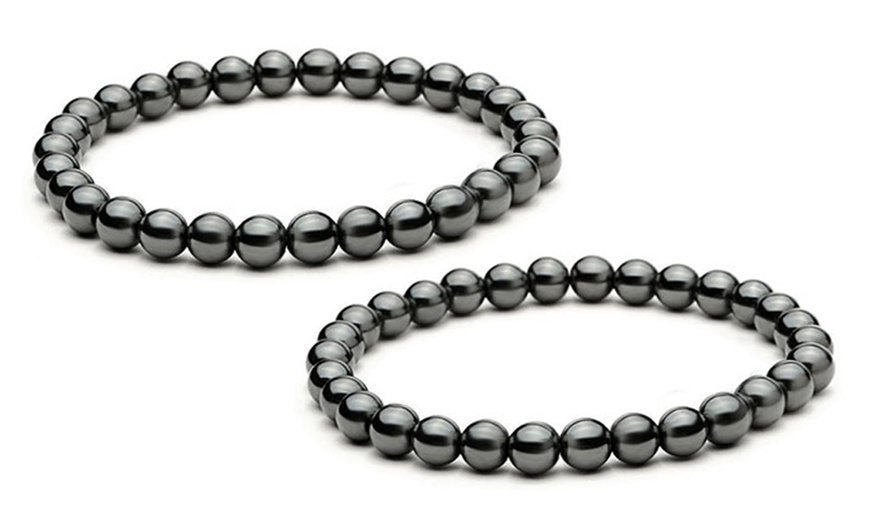 Image 8: 1, 2 ou 4 bracelets en hématite