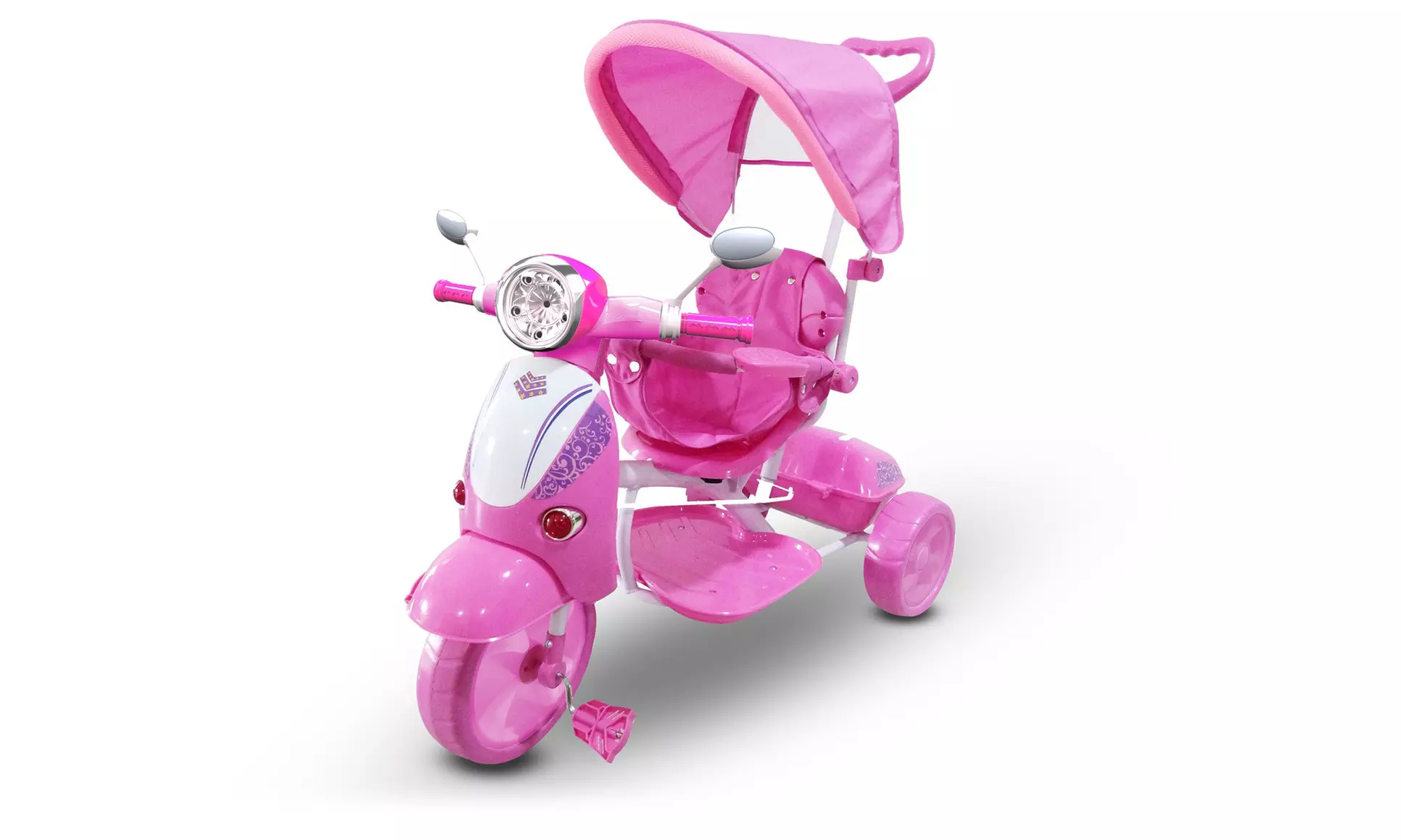 Triciclo a spinta con pedali per bambini disponibile in 2 colori - Image 4