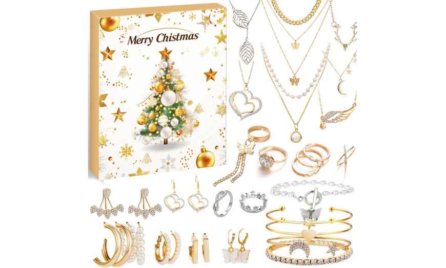 Image 2: Calendrier de l'Avent contenant 24 pièces de bijoux