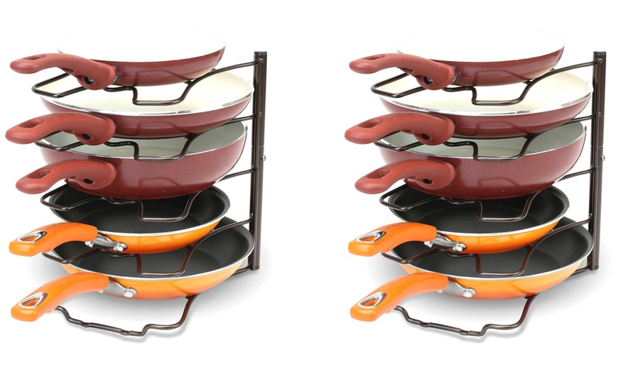 Image 6: Five-Tier Pan Organiser Rack