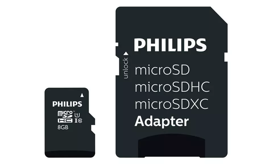 Tarjeta de memoria Philips Micro SDHC Class 10 8GB con adaptador - Second Medium