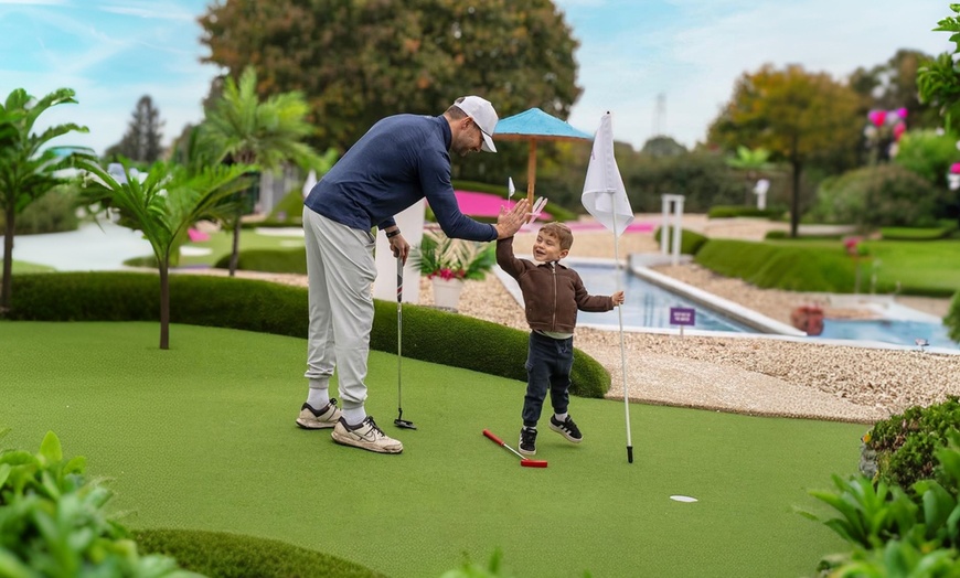 Image 1: Test Your Skills with 18-Hole Mini Golf! Child, Adult or Family Ticket