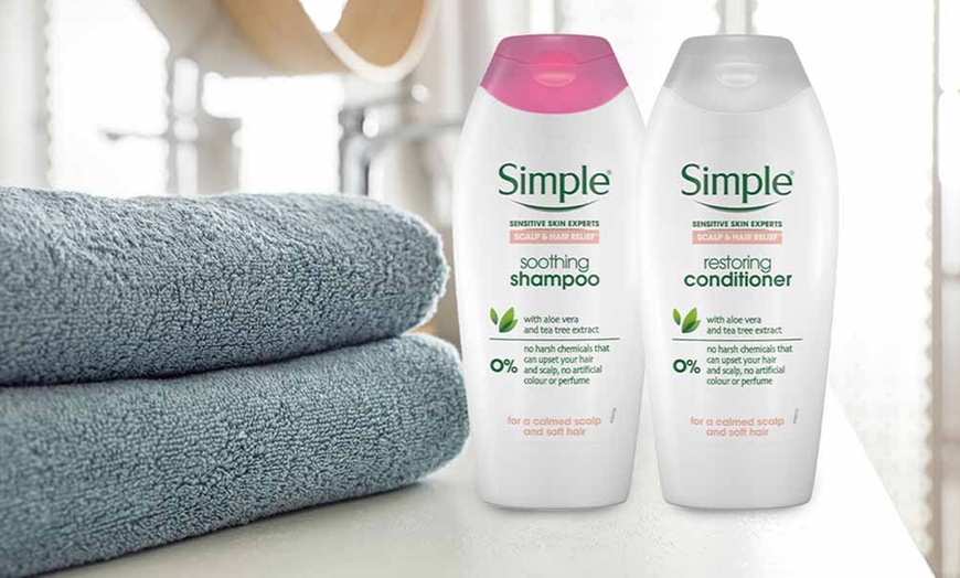 Image 4: Simple Scalp and Hair Shampoo and Conditioner 400ml Duo