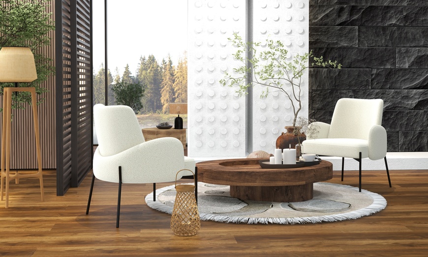 Image 7: Sillón contemporáneo en tejido de rizo de Doosense