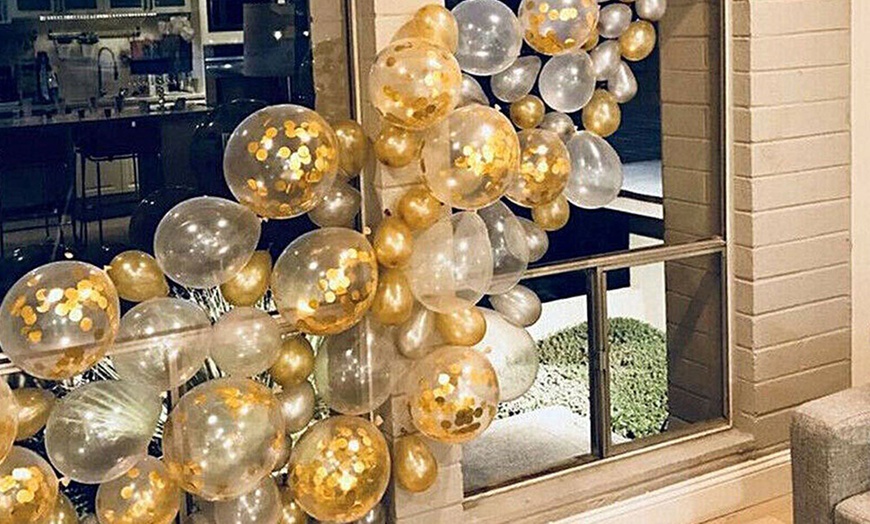 Image 2: 42-Piece Champagne Bottle Balloons Party Decoration Set