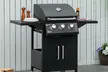 Outsunny Deluxe Gas Barbecue Grill with Three or Four Burners, in Black or White - Second Medium