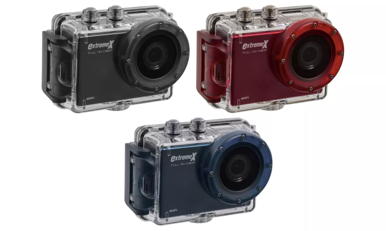 MiGear ExtremeX 1080p Full HD 12MP WiFi Action Camera with Remote and Mounting Equipment - Primary Image
