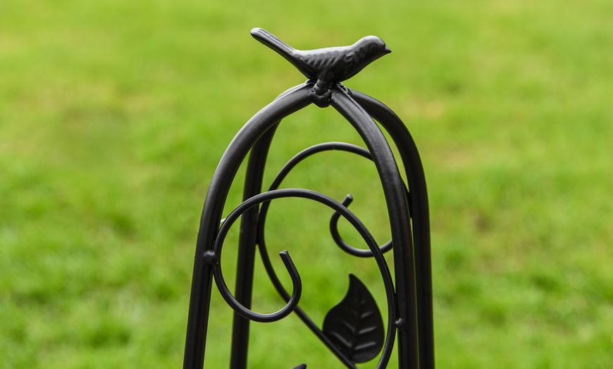 Image 3: Two Garden Gear Metal Ornamental Obelisks