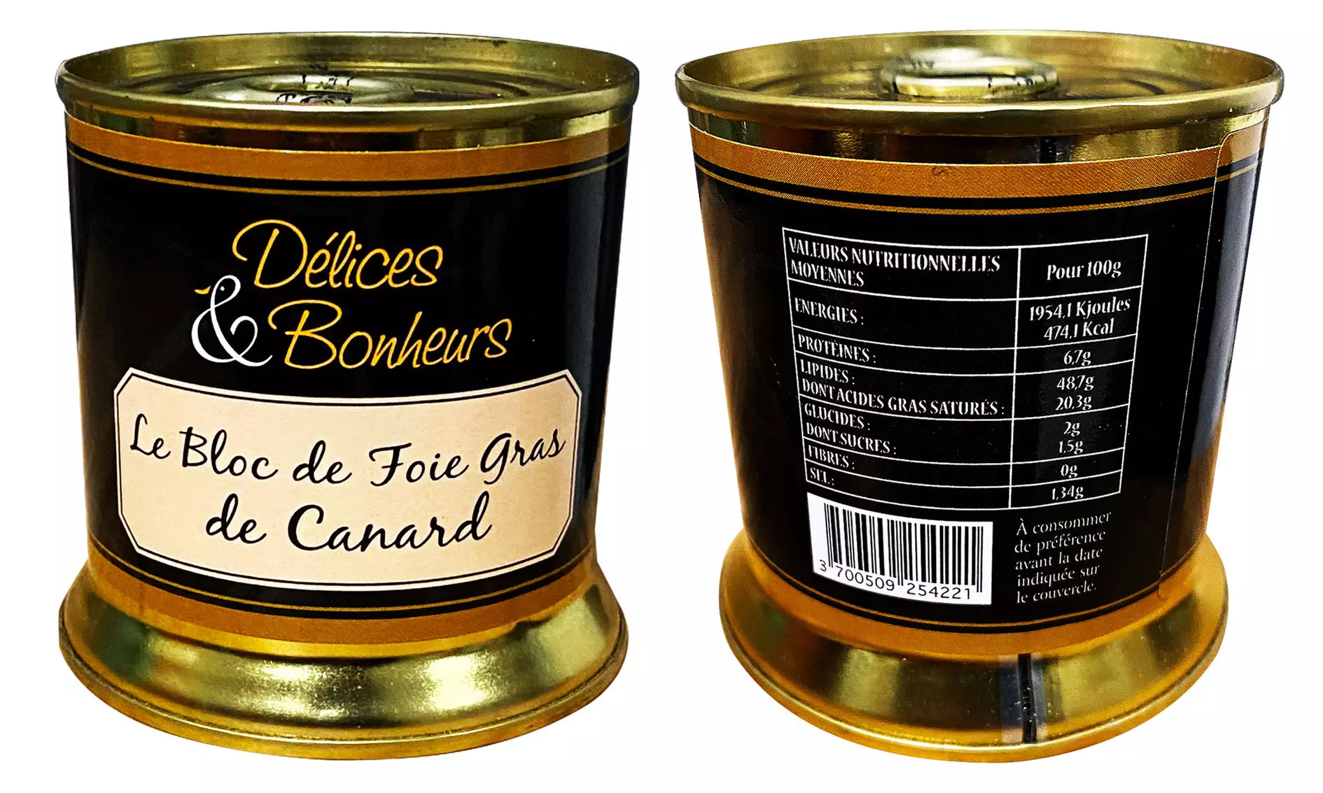 Lot de 1, 2 ou 4 Bloc de foie gras 200g sans additifs ni conservateurs, origine France - Primary Image