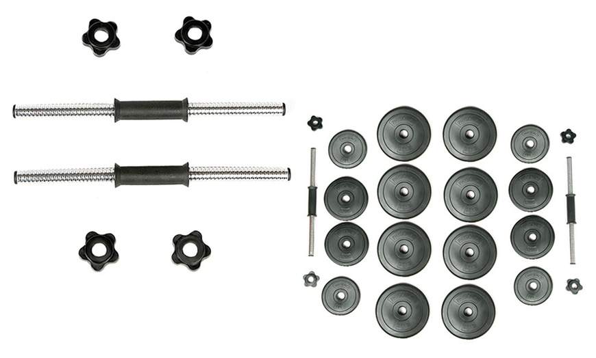 Image 4: 30kg Barbell or 30kg Dumbbell Set