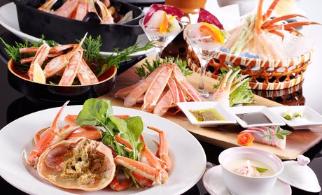 京都　前回完売/約2.5杯分の蟹フルコース/最大21時間滞在等特典付/1泊2食