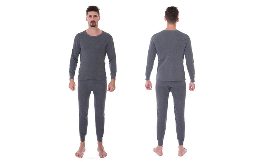 Image 3: Fleece-Lined Thermal Underwear Set