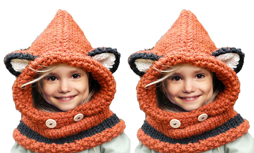 Image 9: Kids' Animal Hat and Scarf Set