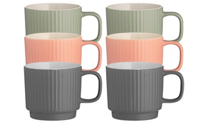 Six Mason Cash Embossed Mugs