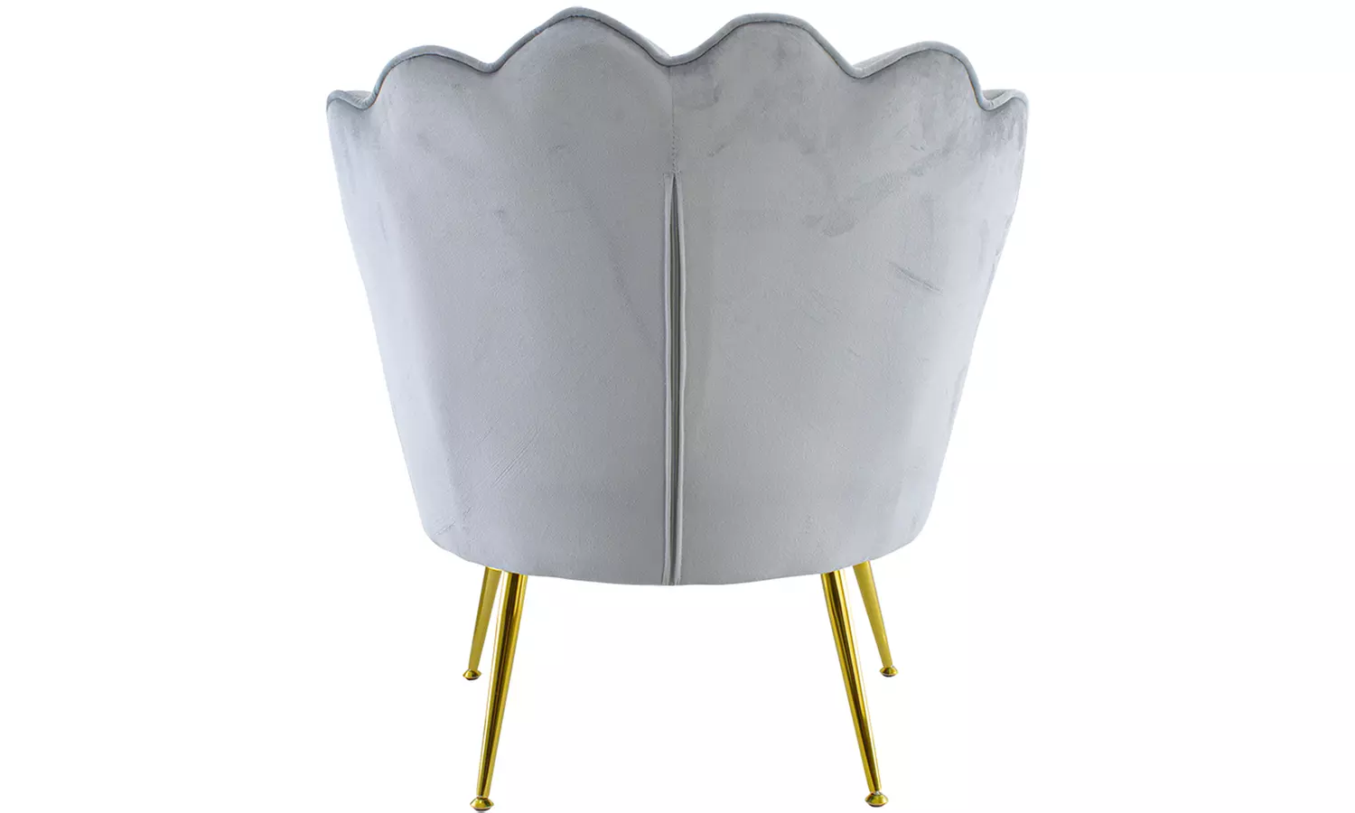 Poltrona con schienale a conchiglia