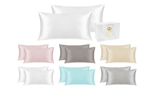 2x King Mulberry Silk Pillowcases