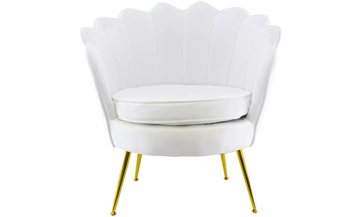 Poltrona con schienale a conchiglia