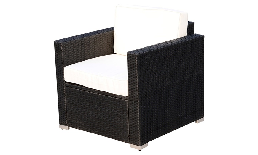 Image 5: Outsunny 4-Seater Rattan Set