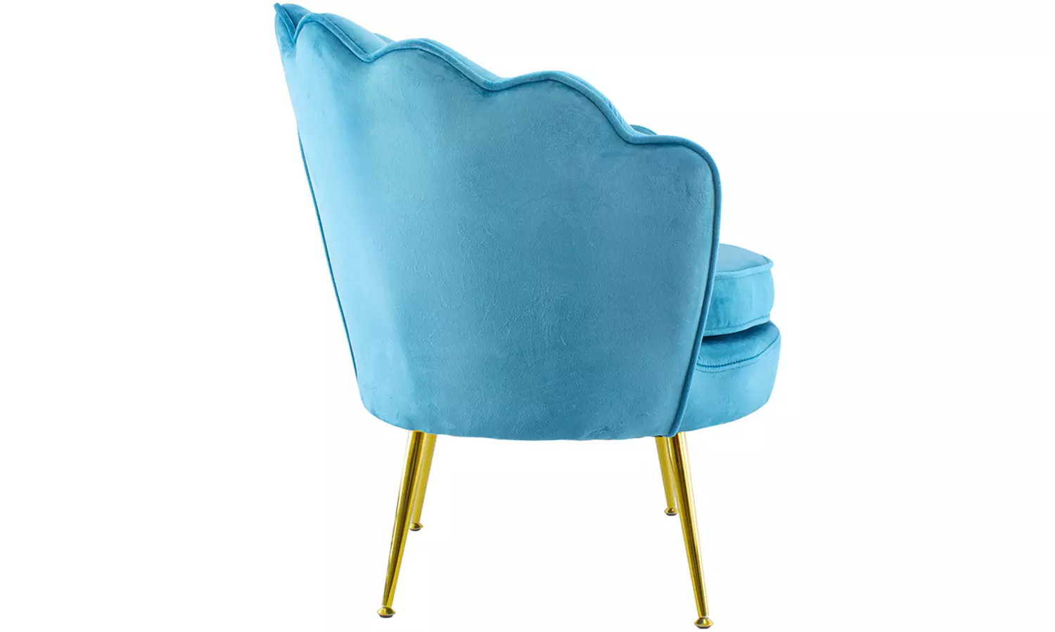 Poltrona con schienale a conchiglia