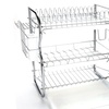 Image 4: Three-Tier Dish Drainer Rack Plate Draining Tray Board