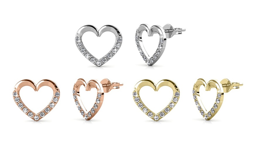 Image 1: 1, 2 of 3 paar oorbellen in hart-vorm